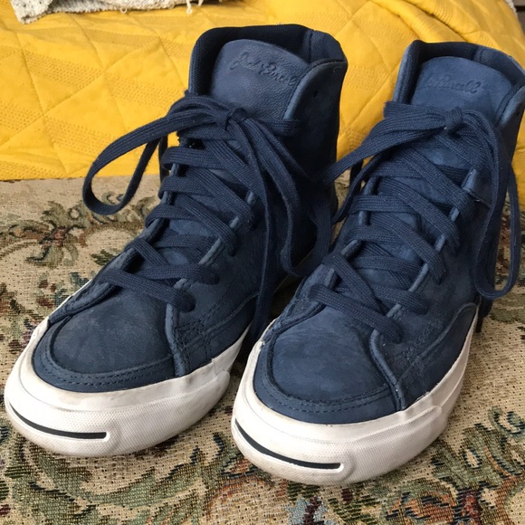 Navy Suede high top Converse - Picture 1 of 6